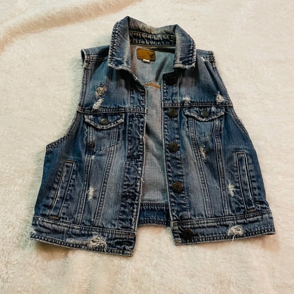 American Eagle Denim Vest